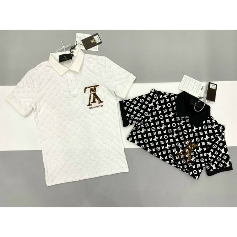 áo thun Nam cao cấp có cổ full LV chất liệu vải Cotton cực kì thoáng mát