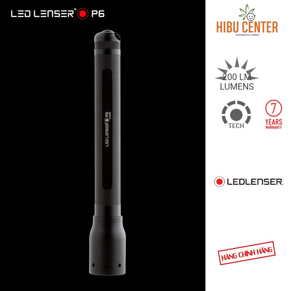 Đèn Pin Cầm Tay Cao Cấp LEDLENSER P6 Vỉ - 200 Lumens - Hàng Chính Hãng - HIBUCENTER