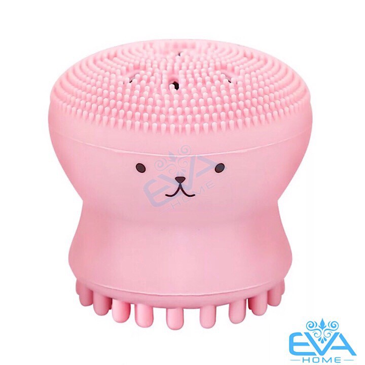 Cọ Rửa Mặt Bạch Tuộc Silicon Kèm Đầu Massage