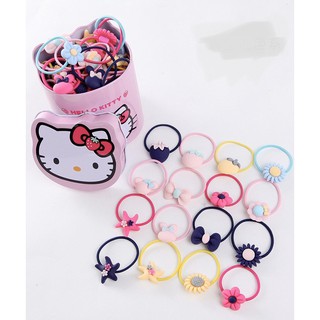 Hộp 40 Dây Buộc Tóc kitty cho bé