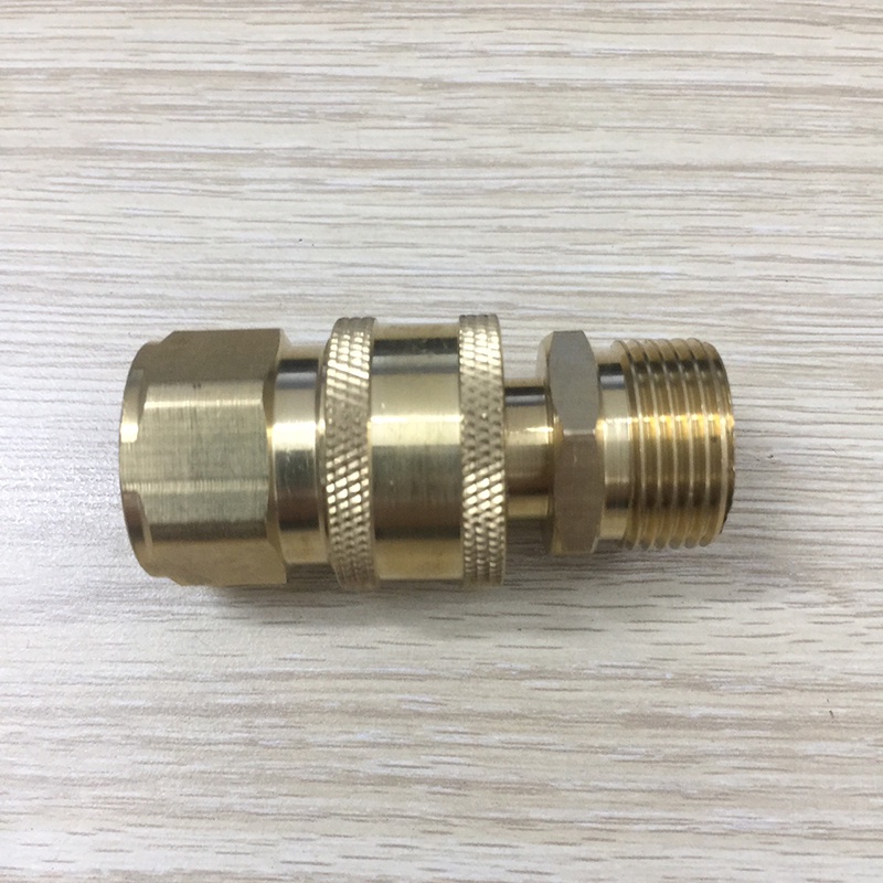 Bộ đầu nối nhanh răng 22 bằng đồng, phù hợp với máy Máy Rửa Xe Áp Lực Cao, Máy Rửa Xe Gia Đình Bosch, Hyundai, Kachi...