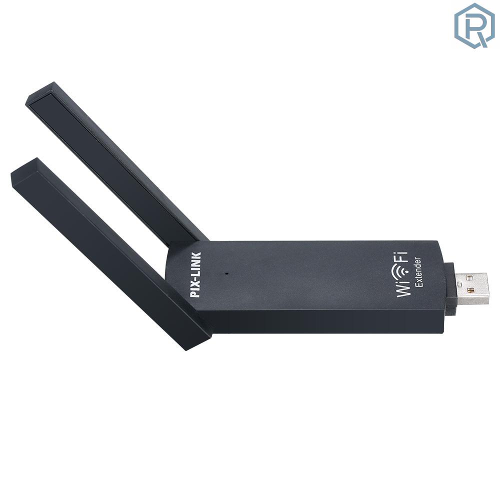 Usb phát WiFi không dây cho PC hỗ trợ G only (up đến 300Mbps)/ 2 ăng ten/ ổ cắm màu đen