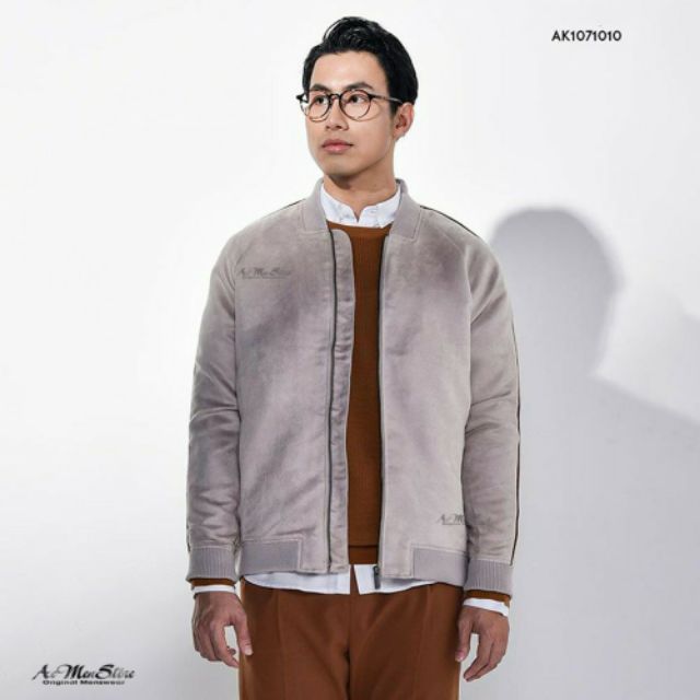 (Mẫu mới)-Áo Khoác Da lộn Bomber-Hàng cao cấp Routine, | BigBuy360 - bigbuy360.vn