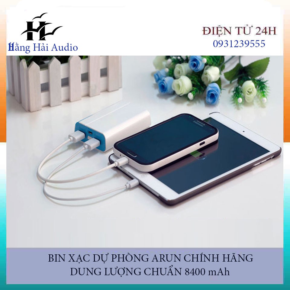 ⚡⚡⚡Bin xạc dự phòng ARUN 8400 mAh (HÀNG CHÍNH HÃNG )⚡⚡⚡