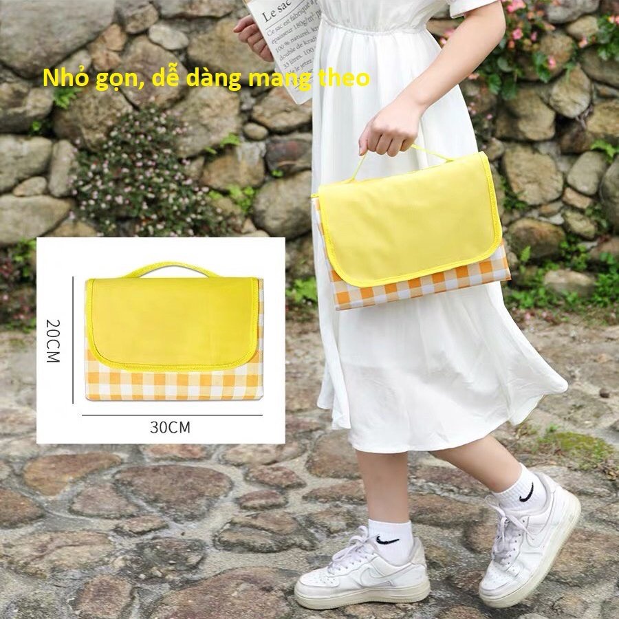 Thảm dã ngoại, picnic 2 LỚP : VẢI OXFORD 600D + LÓT PVC chống thấm vô cùng dày dặn