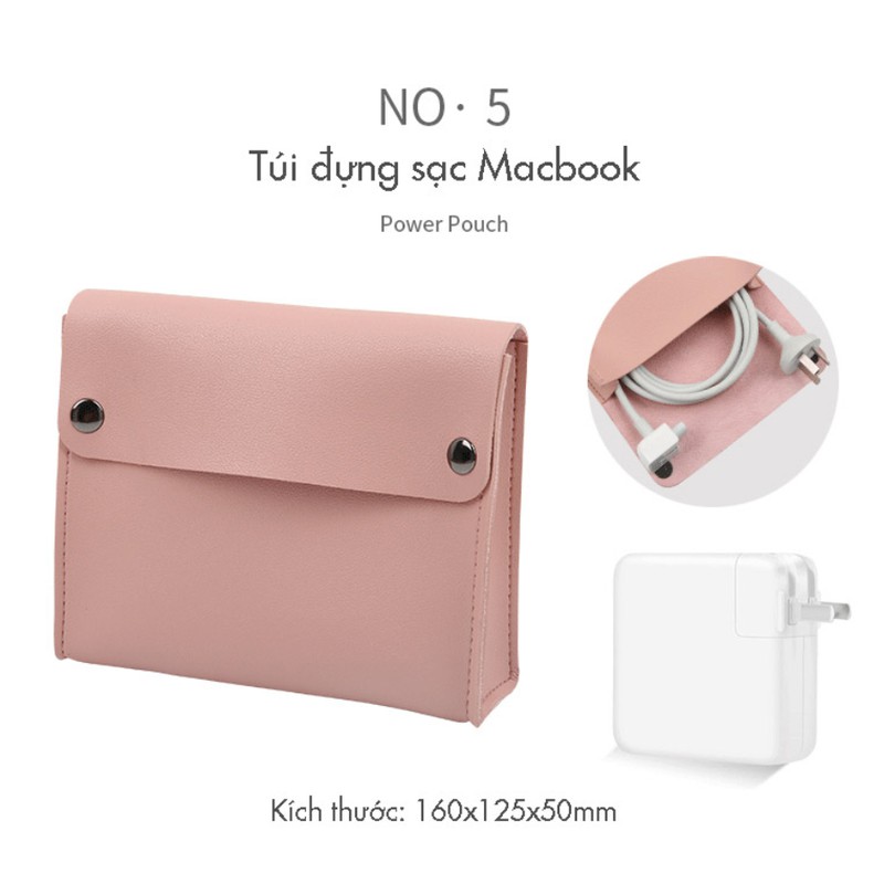 SET COMBO 5IN1 CHẤT LIỆU DA CHO MACBOOK: VẺ ĐẸP HOÀN MỸ, BẢO VỆ &quot;TỈ MỈ&quot;