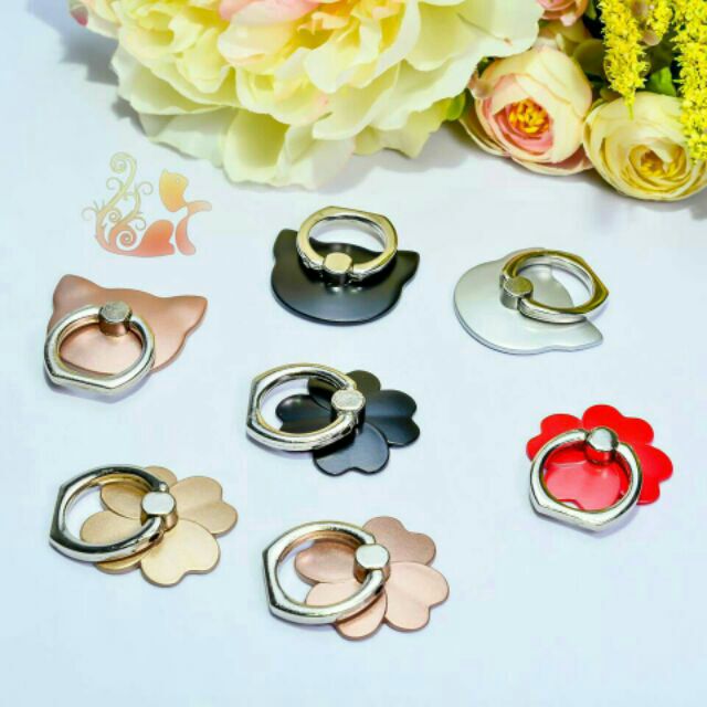 Giá đỡ Nhẫn MÈO - CỎ 4 LÁ - GẤU - VUÔNG TRƠN hợp kim IRING