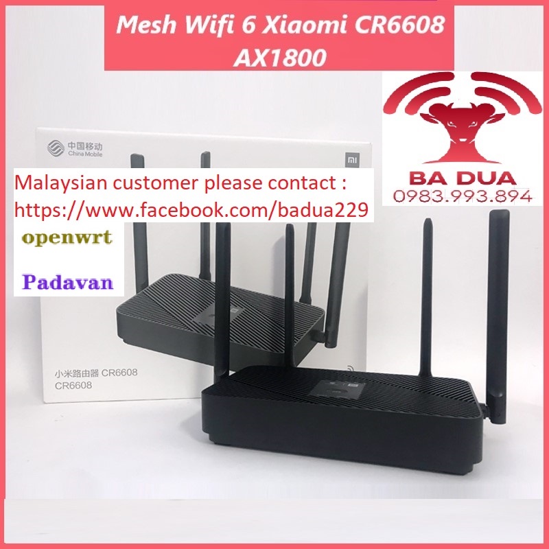 Bộ Phát Wifi Mesh Wifi 6 Xiaomi CR6608 TR608 TR606 AX1800