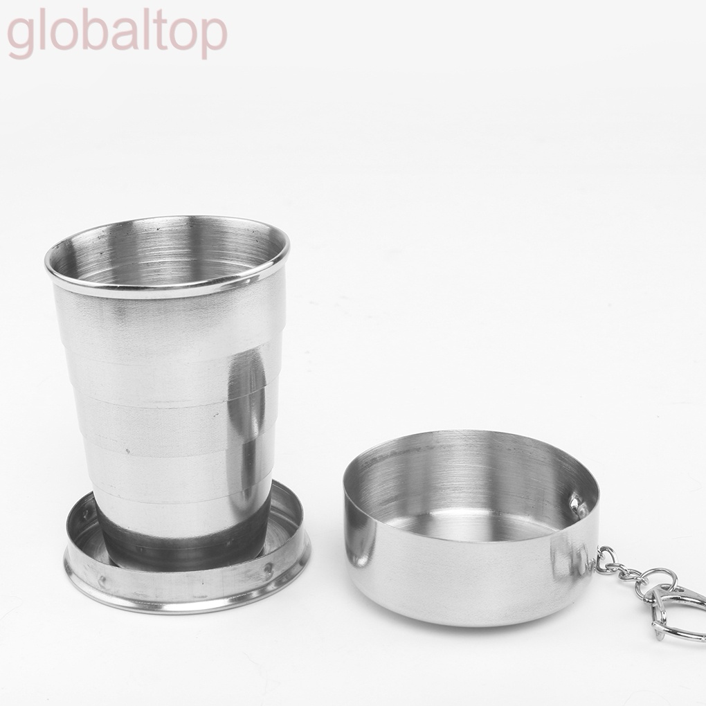 Cốc uống nước bằng thép không gỉ có thể gấp gọn tiện dụng