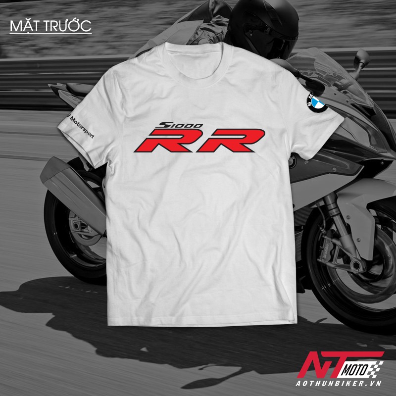 Áo Thun Biker - BMW S1000RR 03 Unisex Nam Nữ tay ngắn có Big Size Cho (40kg-110kg)