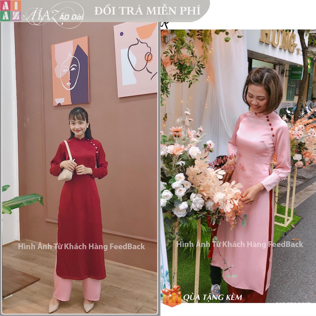 Áo Dài Cách Tân Nữ Tay Dài Sơ Mi HT06