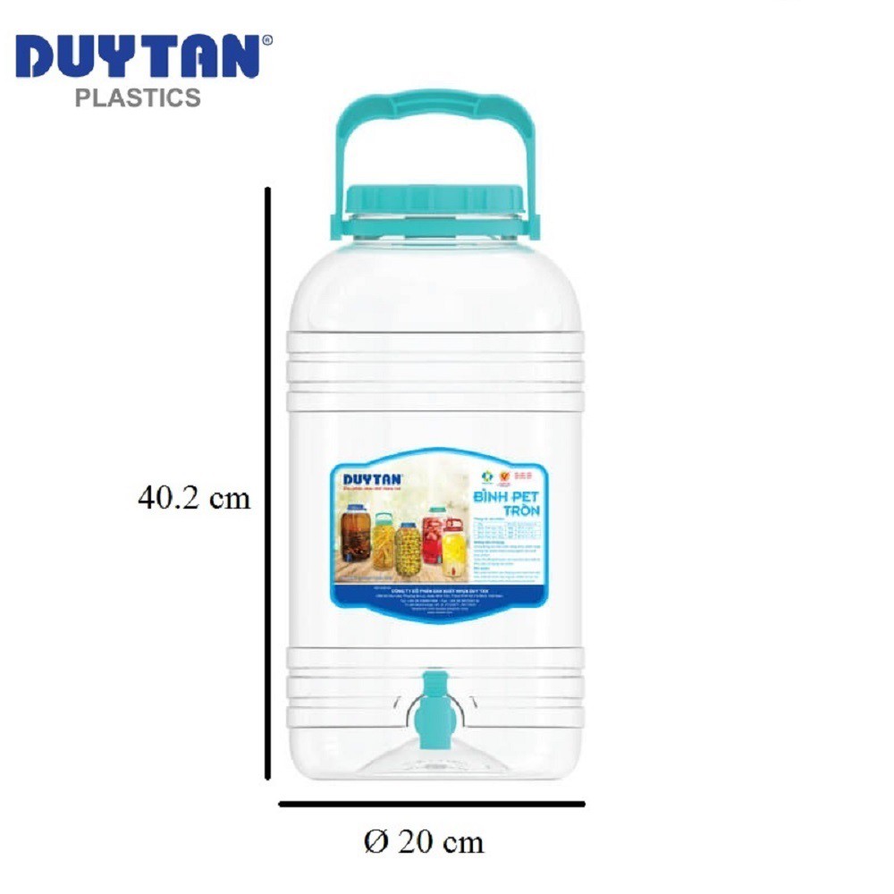 [ BÌNH CÓ VÒI  ]  PET tròn có vòi 10 lít Duy Tân Dùng để chứa các loại thức uống trong gia đình, ngâm rượu,an toàn .