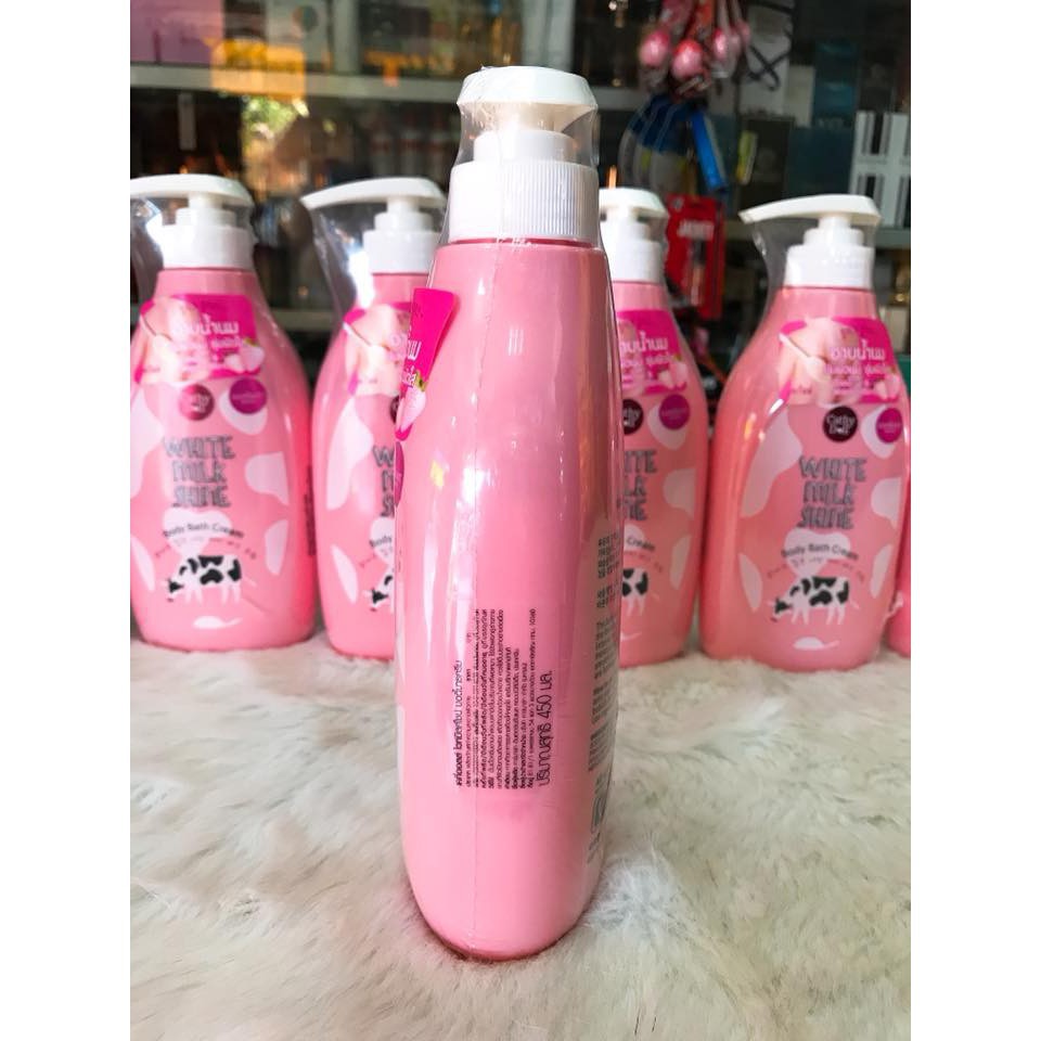 Sữa Tắm Dưỡng Trắng Da Sữa Bò Cathy Doll White Milk Shine Body Bath Cream (450ml) hàng chuẩn