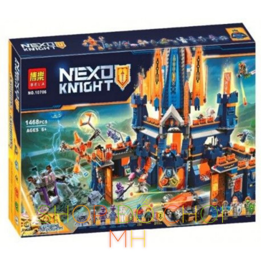 đồ chơi lego xếp hình lắp ráp bela Nexo Knights 10706 - Pháo Đài Hiệp Sĩ Di Động KNIGHTON CASTLE