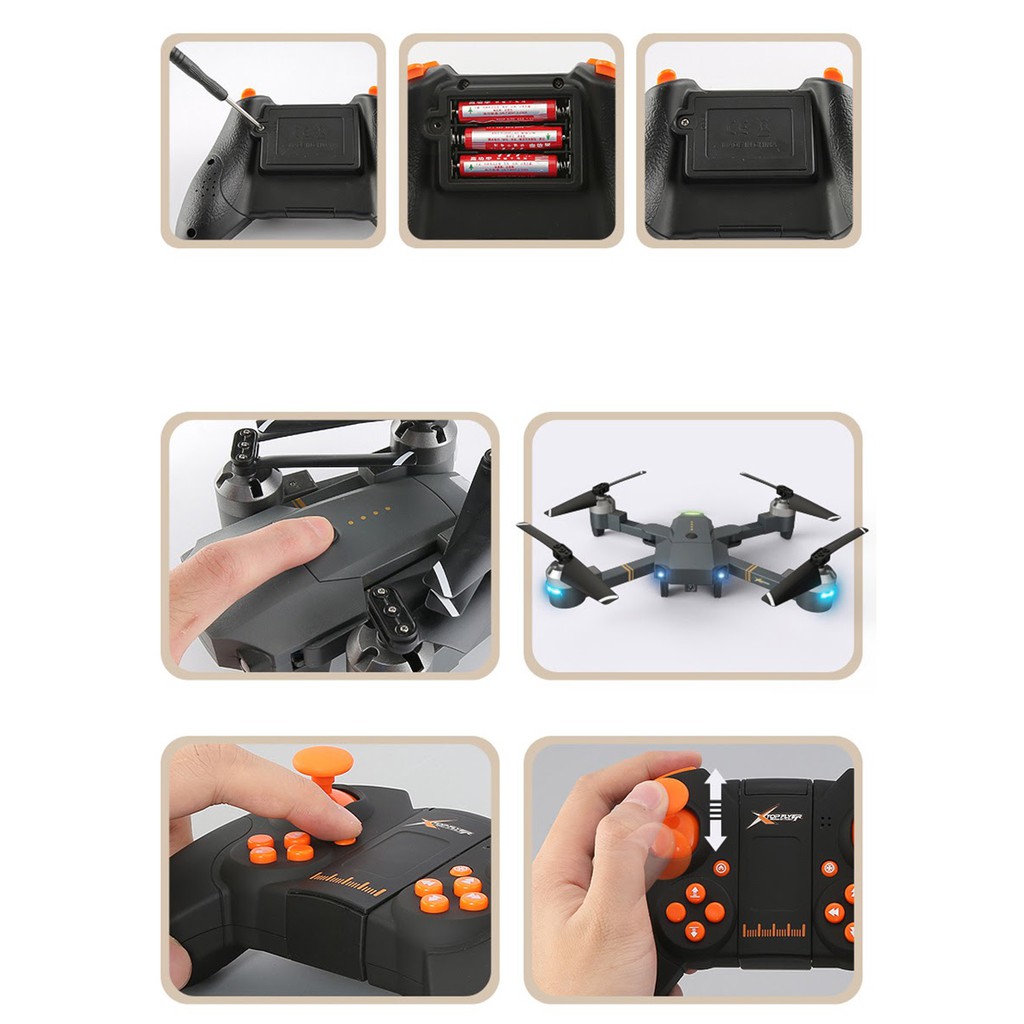 Flycam mini, Máy bay điều khiển từ xa XT-1 kết nối Wifi quay phim chụp ảnh Full HD 720P | BigBuy360 - bigbuy360.vn