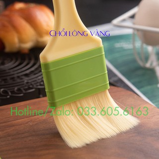Chổi quét dầu ăn cán nhựa lông vàng nhỏ mịn