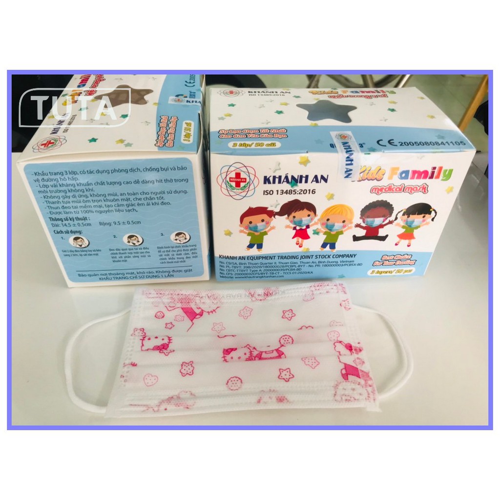 Khẩu trang y tế trẻ em Khánh An 3 lớp chính hãng | BigBuy360 - bigbuy360.vn