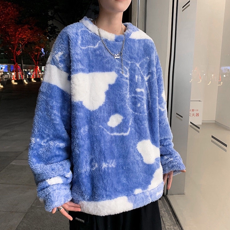 Áo Sweater Phủ Lông Nam Nữ Hai Màu