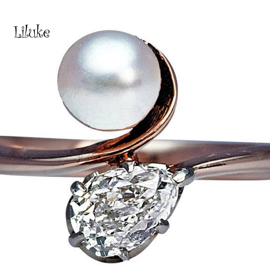 Nhẫn Hợp Kim Đính Đá Zircon Sang Trọng Cho Nữ