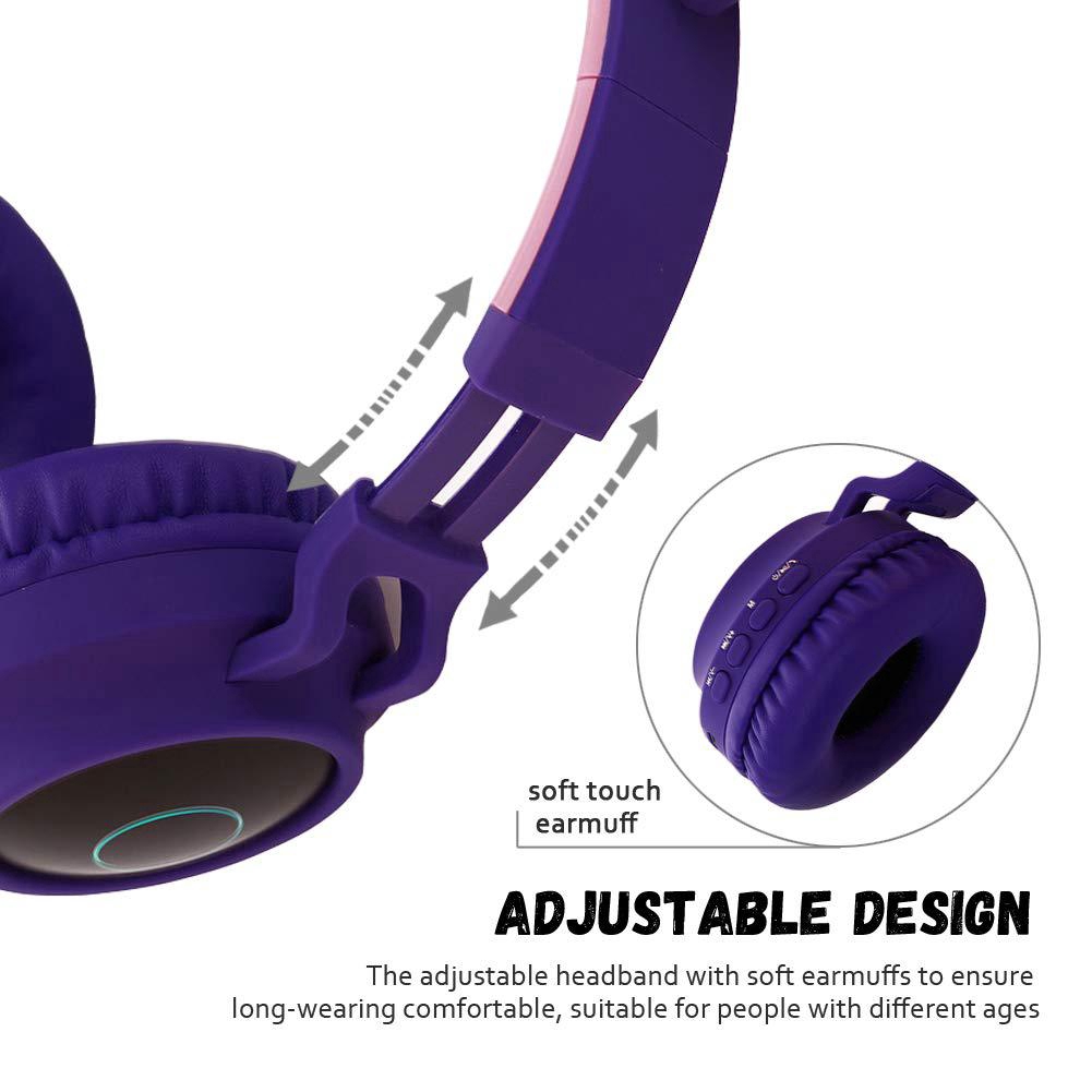 Tai Nghe Mèo Bluetooth, Headphone Tai Mèo Dễ Thương Có Mic,Âm Bass Mạnh Mẽ Và Dung Lượng Pin Khủng 400mAh BH 12 Tháng