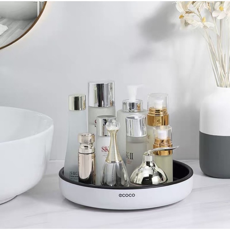 Đĩa xoay độ đựng gia vị nhà bếp Ecoco cao cấp thiết kế thông minh, Kệ xoay 360 độ đựng đồ đa năng