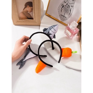 Bờm Tóc Rửa Mặt Cà Rốt Cá Mập Cute Hàn Quốc , Băng Đô Rửa Mặt Cà Rốt Con Cá