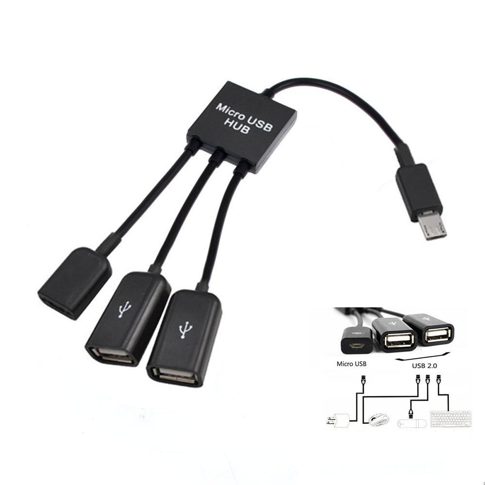 BORAG Bộ Chia Cổng Sạc OTG 3 Trong 1 Tiện Dụng Cho Điện Thoại Thông Minh / Máy Tính Bảng