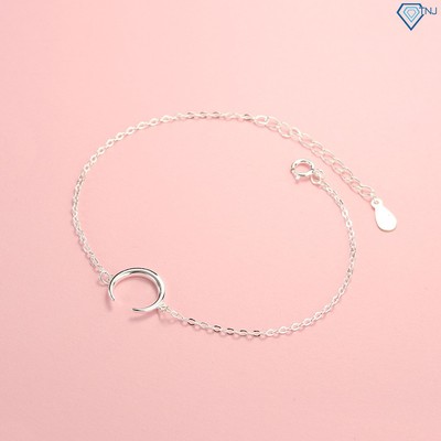 Vòng tay nữ bạc đẹp giá rẻ hình mặt trăng LTN0179 Trang Sức TNJ