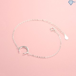 Vòng tay nữ bạc đẹp giá rẻ hình mặt trăng LTN0179 Trang Sức TNJ