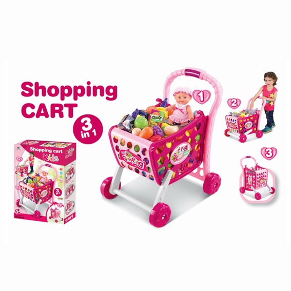 Đồ Chơi Xe Đẩy Siêu Thị Cho Bé Mua Sắm
