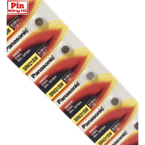 Pin 621 Panasonic SR621SW 1 vỉ 5 viên. Pin sr621 dùng cho cmos, thiết bị điện tử, pin đồng hồ, bảng mạch điện tử,