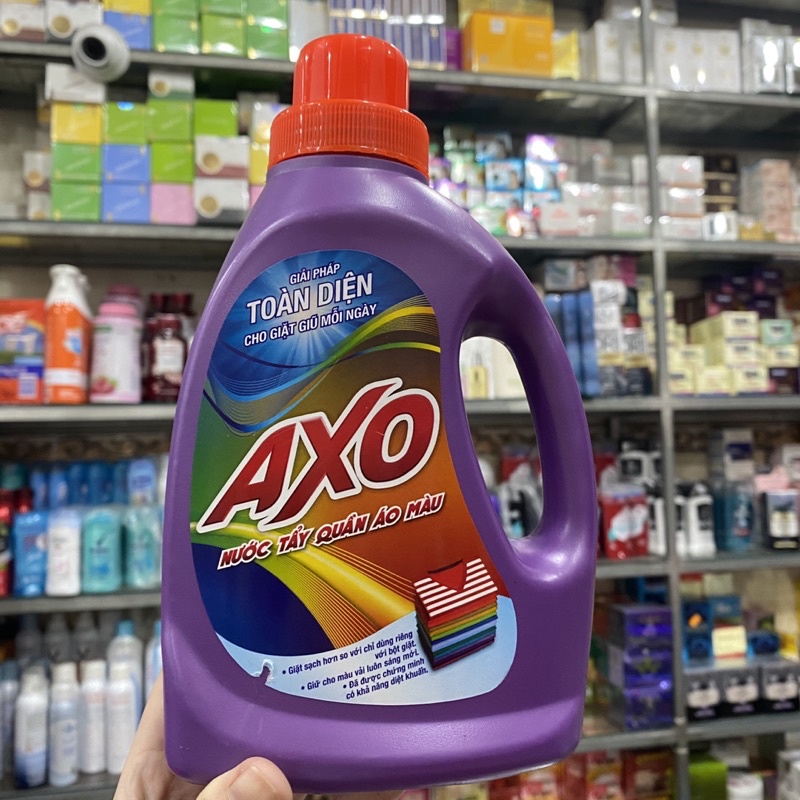 Nước tẩy quần áo màu AXO hương lavender 800ml