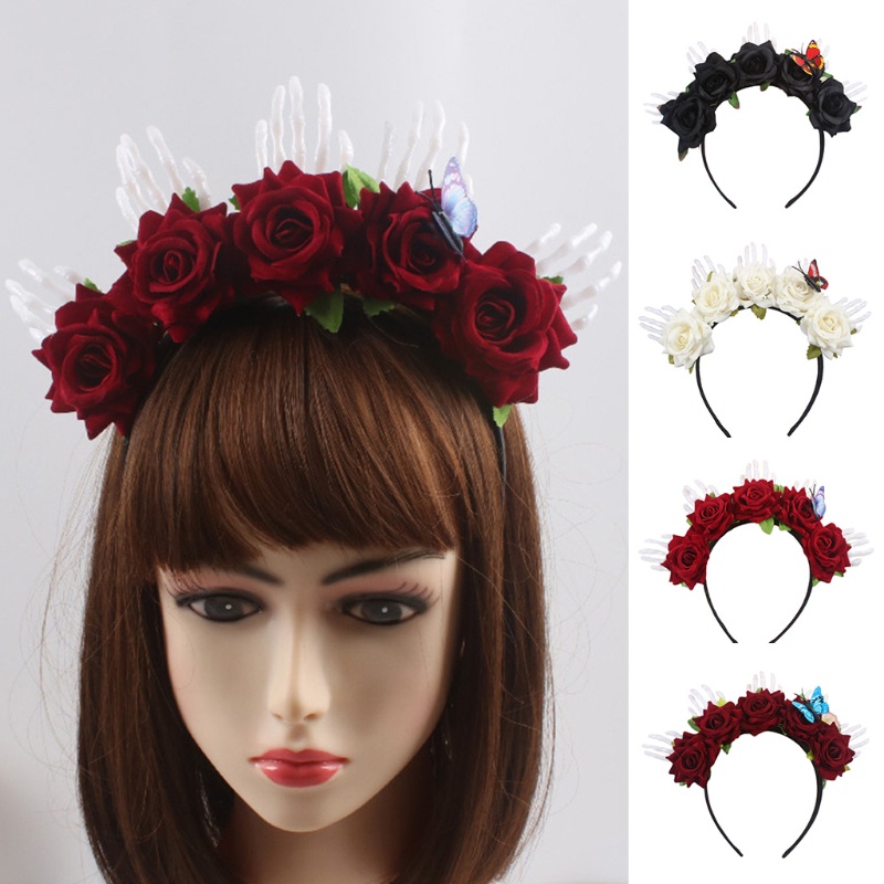 Băng Đô Hoa Hồng Hóa Trang Halloween