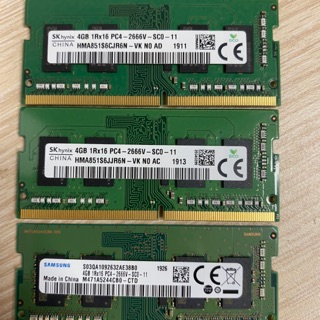 Ram Laptop DDR4 4GB Buss 2666, Hàng Zin Tháo Máy - BH 3 Tháng