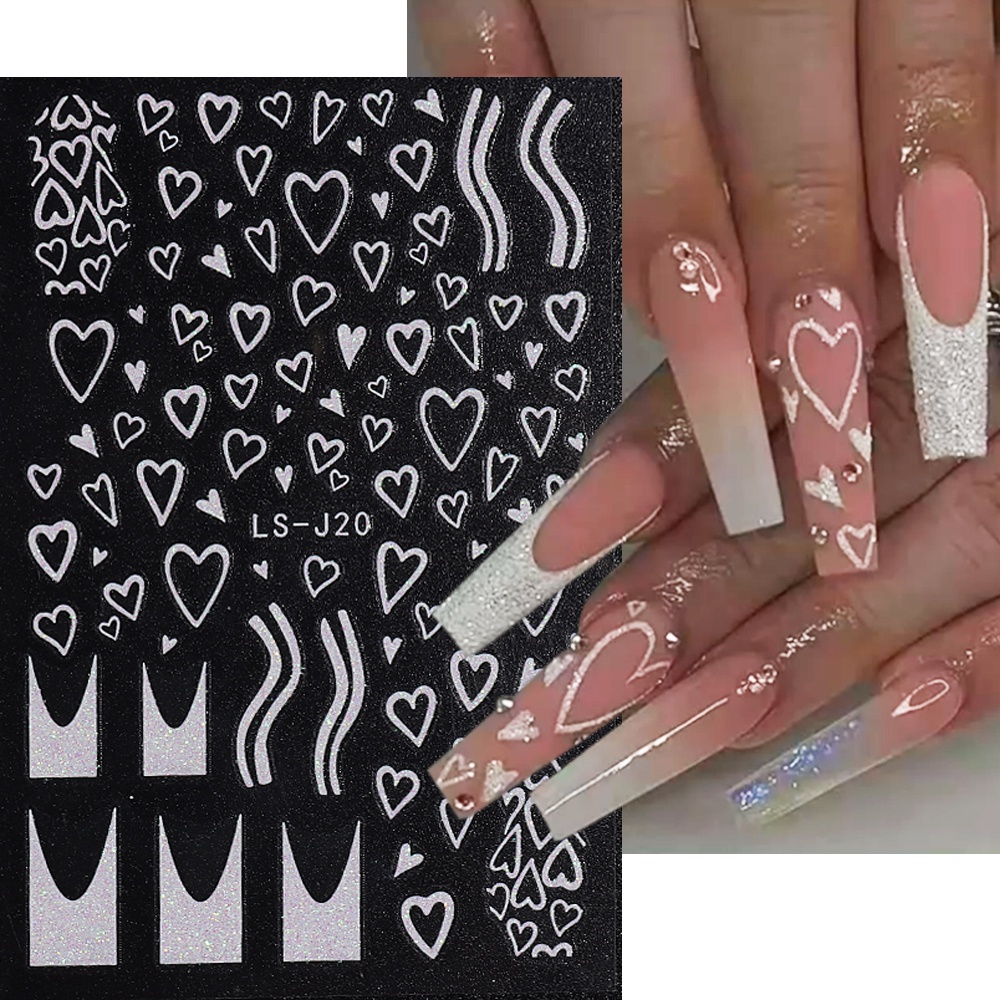 Miếng Dán Trang Trí Móng Tay 3D Phản Quang Lấp Lánh