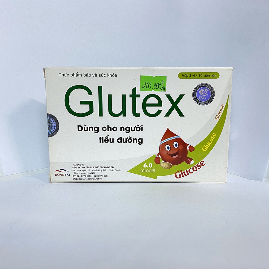 Glutex - Hỗ Trợ Ổn Định Đường Huyết- Hộp 3 vỉ x 10 viên nén