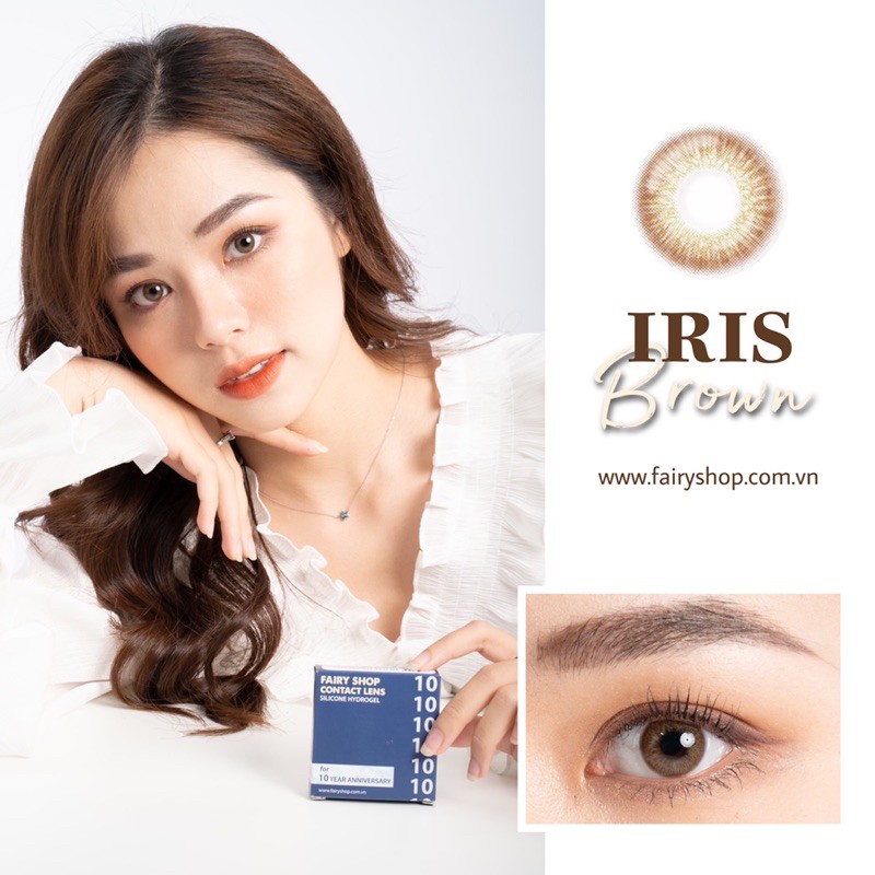 Kính Áp Tròng Iris Brown 14.0mm - Kính Áp Tròng FAIRY SHOP CONTACT LENS độ cận 0 đến 6