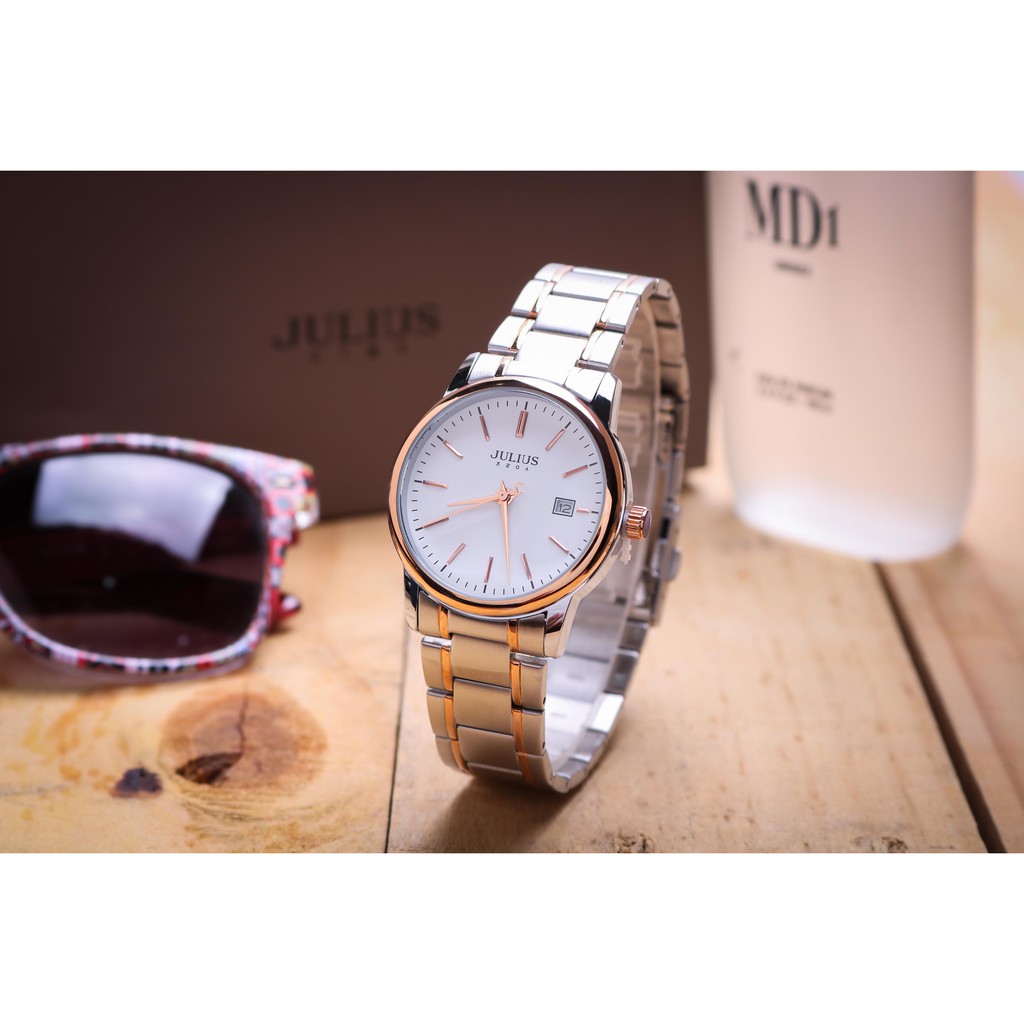 Đồng hồ Unisex Hàn Quốc JULIUS JA-1205 dây thép