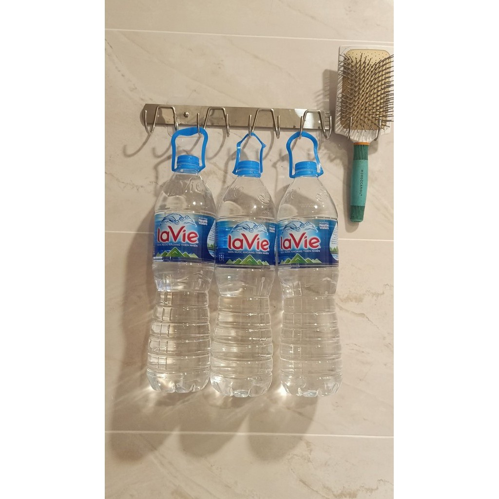 Móc Treo Đồ Đa Năng 10 Móc, Thanh Ngang Treo Nhà Tắm Nhà Bếp Dán Tường Tiện Lợi