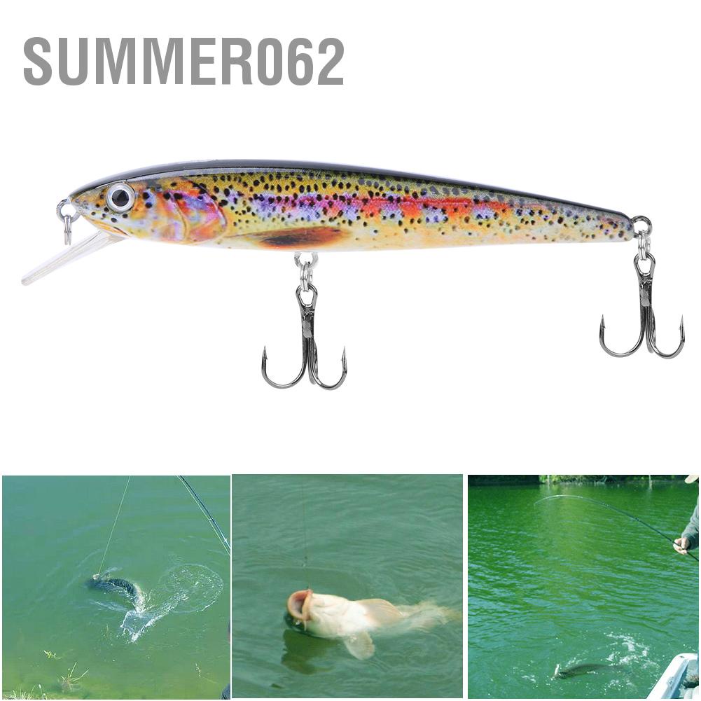 Mồi câu cá nhân tạo bằng nhựa cứng mắt 3D giống thật 11cm