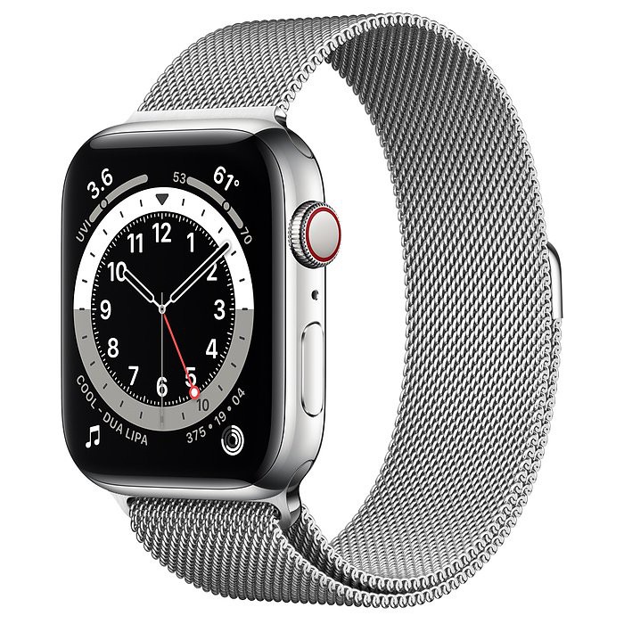 Đồng hồ thông minh Apple Watch Series 6 GPS + Cellular 44mm M09E3 Silver Stainless Steel Case with Silver Milanese Loop