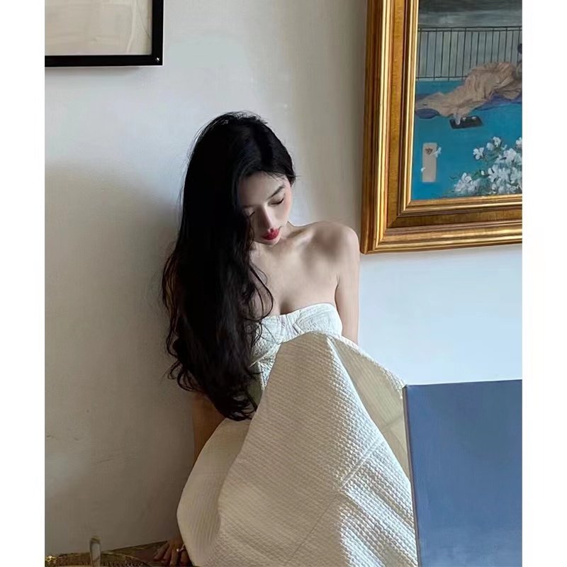 Đầm Trễ Vai Thời Trang Pháp Sang Trọng