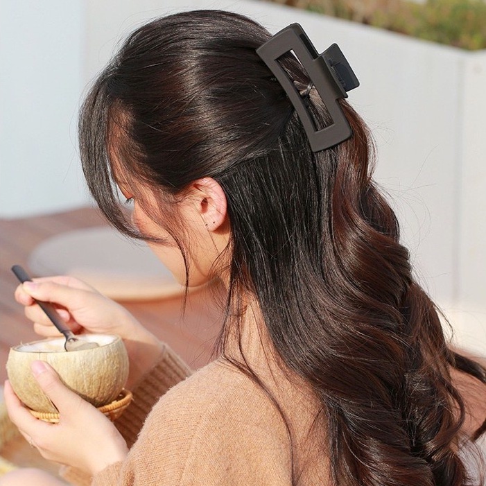 Kẹp tóc Acrylic màu sắc đơn giản thời trang Hàn Quốc