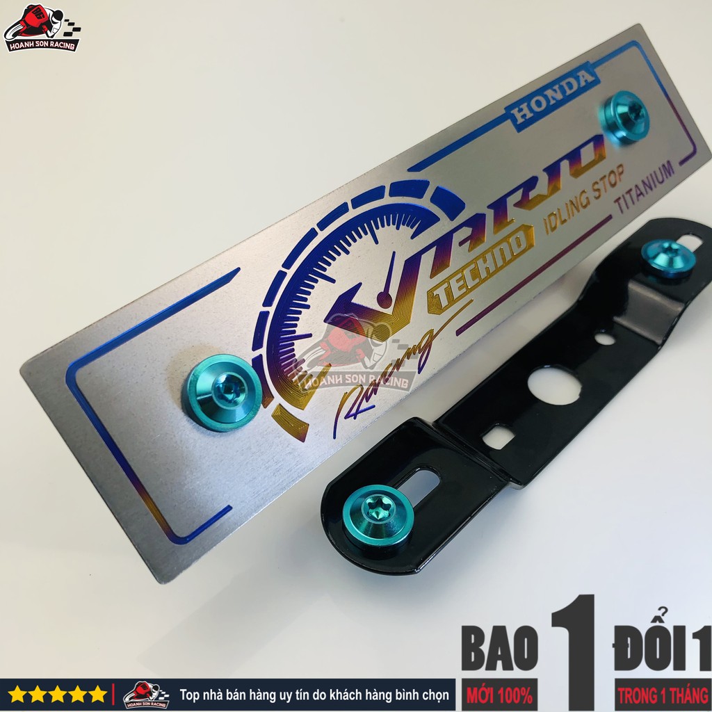 Bảng tên VARIO titan chính hãng tặng pát gắn và ốc titan gr5 xanh lục bảo  Hoành Sơn Racing