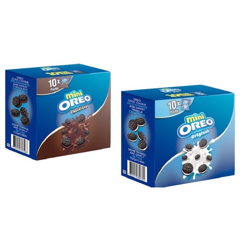 Hộp bánh quy sôcôla OREO mini vị vani 204g
