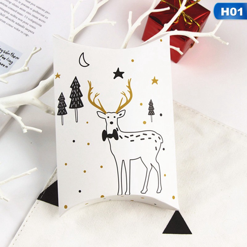 yonger Merry Christmas Candy Gift Boxes Deer Xmas Tree Guests Packaging Boxes Gift Bag Christmas Party Favors Kids Gift