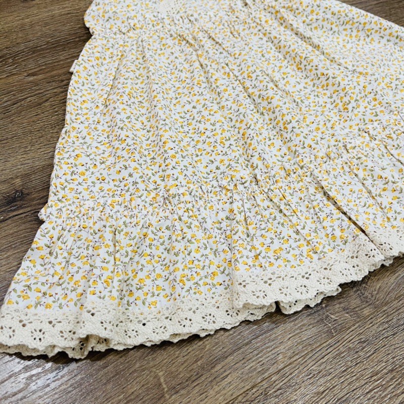 Váy hai dây ren bèo, maxi bé gái, size đại, điệu đà