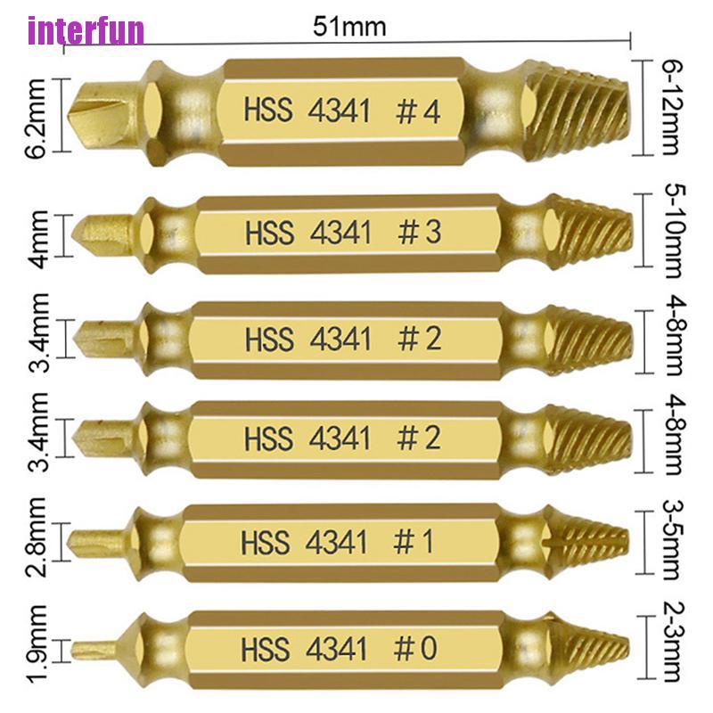 Bộ 6 Dụng Cụ Tháo Ốc Vít Hư Hỏng Chuyên Dụng