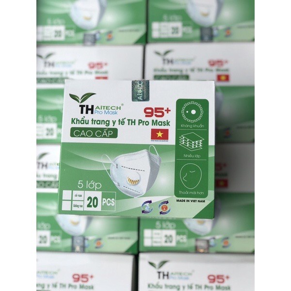 20 cái Khẩu trang n95 TH pro Mask có van thở- tân bình