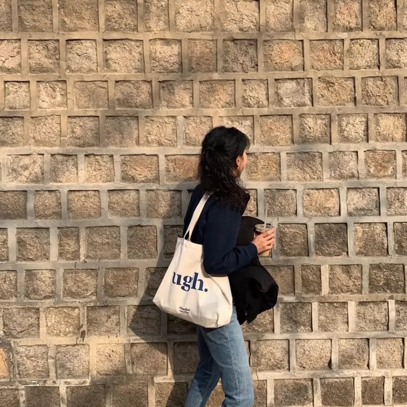 Túi Tote Đeo Vai Chất Liệu Canvas Phong Cách Hàn Quốc HYJP20402 Cho Nữ